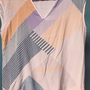 Striped Multicolor Sleeveless Top